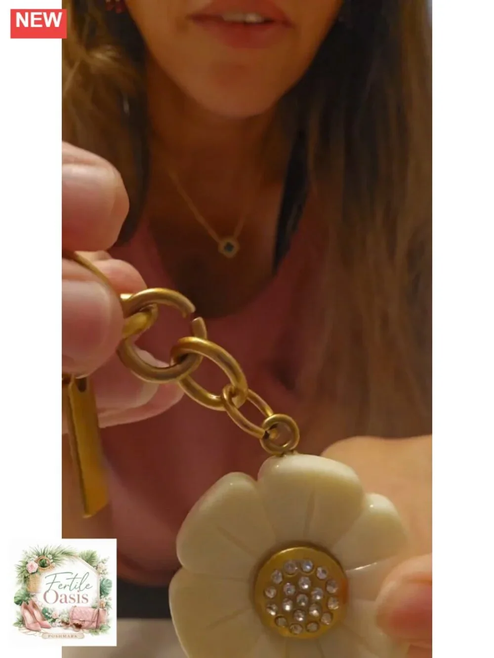Metal Bag Charm Keychain Purse Charm for Handbag Vintage Geometric